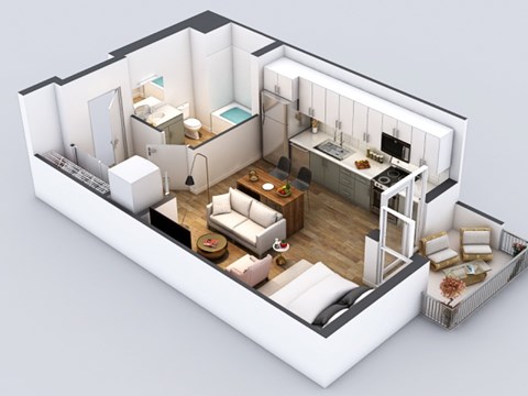 S10 Floorplan at 5550 Hollywood, Los Angeles, CA